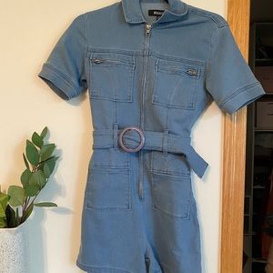 misguided denim romper